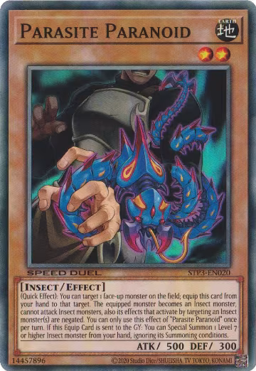 Parasite Paranoid (STP3-EN020), Speed Duel: Tournament Pack 3 — Yu-Gi-Oh! card price