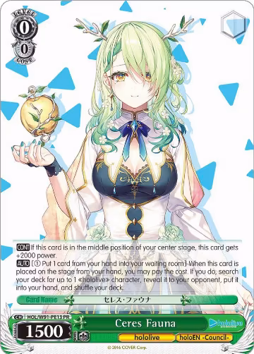 Ceres Fauna (HOL/W91-PE13 PR), hololive production — Weiß Schwarz card price