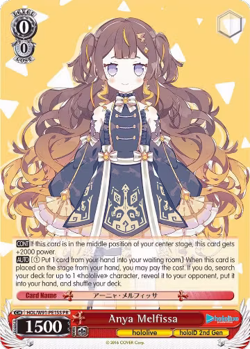 Anya Melfissa (Foil) (HOL/W91-PE15S PR), hololive production — Weiß Schwarz card price