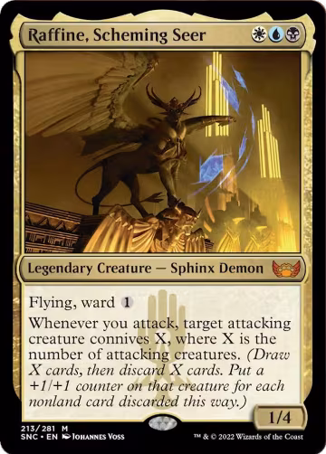 Raffine, Scheming Seer (213), Streets of New Capenna — Magic card price