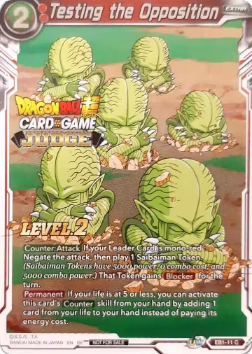 Testing the Opposition (Level 2) (Judge) (EB1-11), Tournament Promotion Cards — DB Super card price