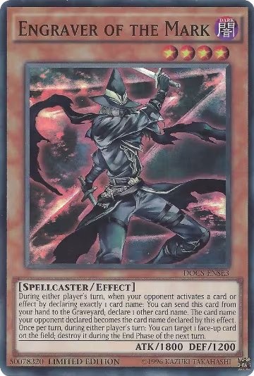 Engraver of the Mark (DOCS-ENSE3), Dimension of Chaos — Yu-Gi-Oh! card price