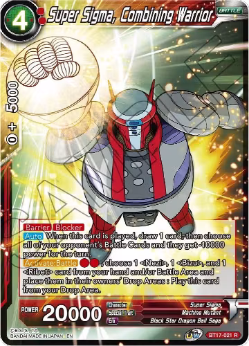 Super Sigma, Combining Warrior (BT17-021), Ultimate Squad — DB Super card price