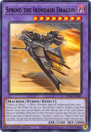 Sprind the Irondash Dragon (SDAZ-EN045), Structure Deck: Albaz Strike — Yu-Gi-Oh! card price