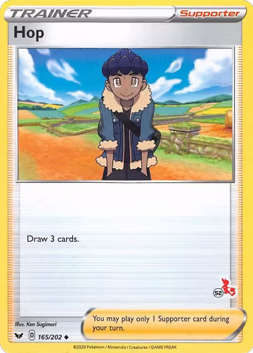 Hop - 165/202 (#52 Cinderace Stamped) (165/202), Battle Academy 2022 — Pokémon card price