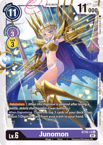 Junomon (ST10-13 U), Starter Deck 10: Parallel World Tactician — Digimon card price