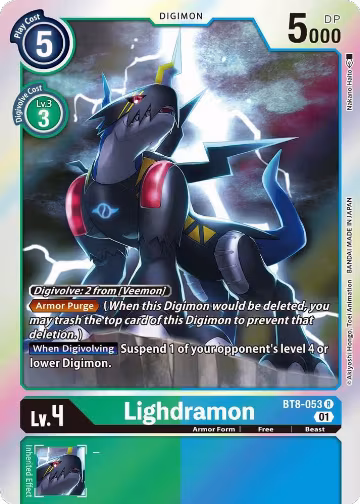 Lighdramon (BT8-053 R), New Awakening — Digimon card price