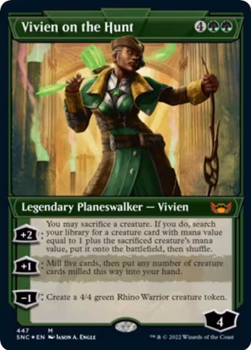 Vivien on the Hunt (Showcase) (Foil Etched) (447), Streets of New Capenna — Magic card price