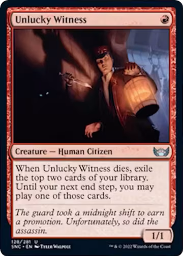 Unlucky Witness (128), Streets of New Capenna — Magic card price