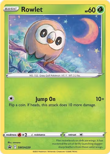 Rowlet - SWSH220 (SWSH220), Sword & Shield Promo Cards — Pokémon card price