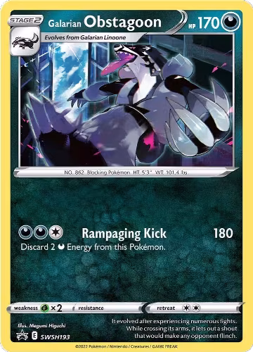 Galarian Obstagoon - SWSH193 (SWSH193), Sword & Shield Promo Cards — Pokémon card price