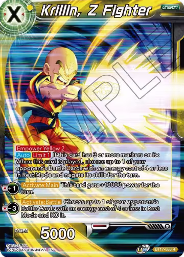 Krillin, Z Fighter (BT17-086), Ultimate Squad — DB Super card price