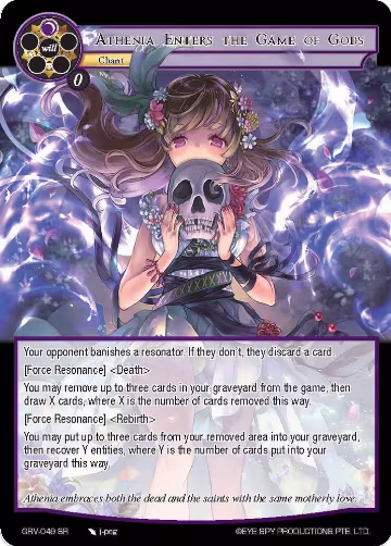 Athenia Enters the Game of Gods (GRV-049), Game of Gods: Revolution — Force of Will card price