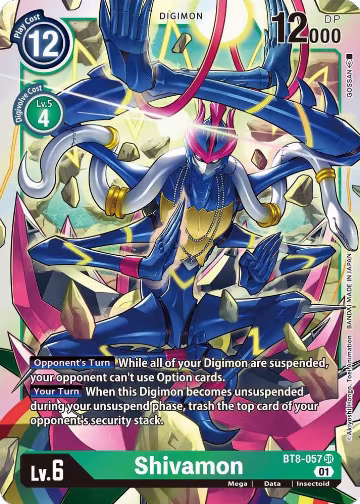 Shivamon (BT8-057 SR), New Awakening — Digimon card price