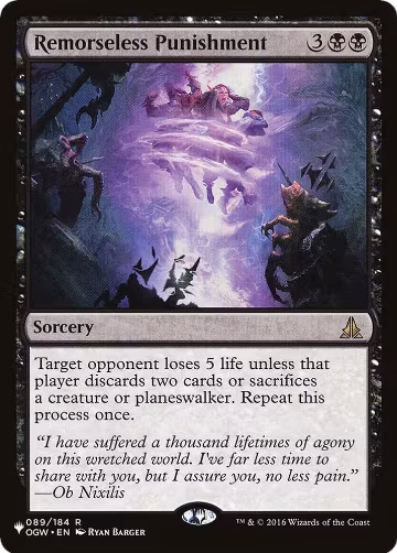 Remorseless Punishment (089/184), The List Reprints — Magic card price