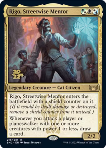 Rigo, Streetwise Mentor (215), Prerelease Cards — Magic card price