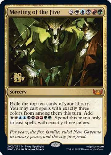 Meeting of the Five (202), Prerelease Cards — Magic card price