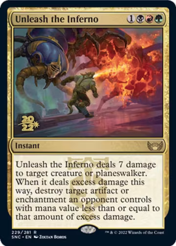 Unleash the Inferno (229), Prerelease Cards — Magic card price