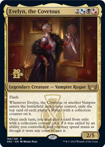 Evelyn, the Covetous (184), Prerelease Cards — Magic card price
