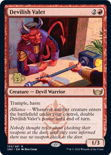 Devilish Valet (105), Prerelease Cards — Magic card price