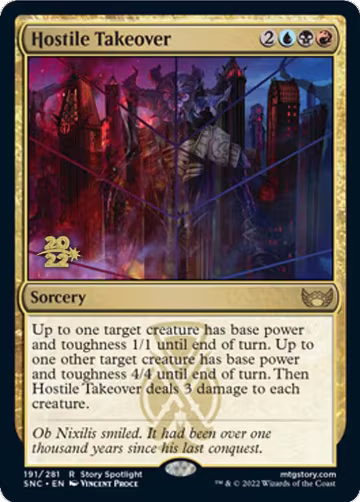 Hostile Takeover (191), Prerelease Cards — Magic card price