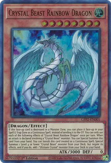 Crystal Beast Rainbow Dragon (GFP2-EN001), Ghosts From the Past: The 2nd Haunting — Yu-Gi-Oh! card price