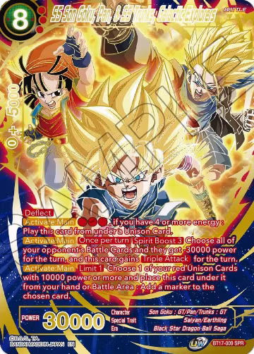 SS Son Goku, Pan, & SS Trunks, Galactic Explorers (SPR) (BT17-009), Ultimate Squad — DB Super card price