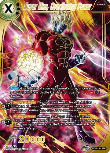 Super Mira, Overflowing Power (SPR) (BT17-111), Ultimate Squad — DB Super card price