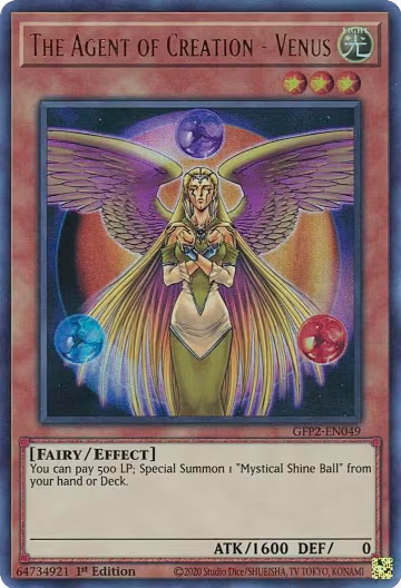 The Agent of Creation - Venus (GFP2-EN049), Ghosts From the Past: The 2nd Haunting — Yu-Gi-Oh! card price
