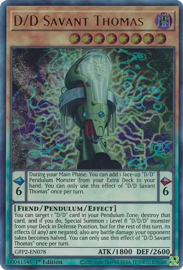 D/D Savant Thomas (GFP2-EN078), Ghosts From the Past: The 2nd Haunting — Yu-Gi-Oh! card price