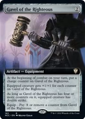 Gavel of the Righteous (Extended Art) (183), Commander: Streets of New Capenna — Magic card price