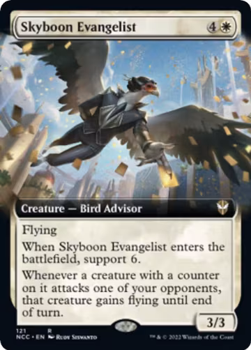 Skyboon Evangelist (Extended Art) (121), Commander: Streets of New Capenna — Magic card price