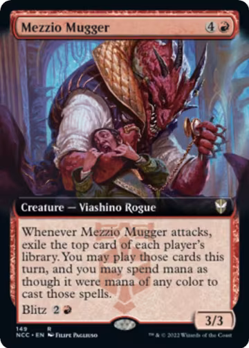 Mezzio Mugger (Extended Art) (149), Commander: Streets of New Capenna — Magic card price