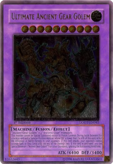 Ultimate Ancient Gear Golem (UTR) (LODT-EN043), Light of Destruction — Yu-Gi-Oh! card price