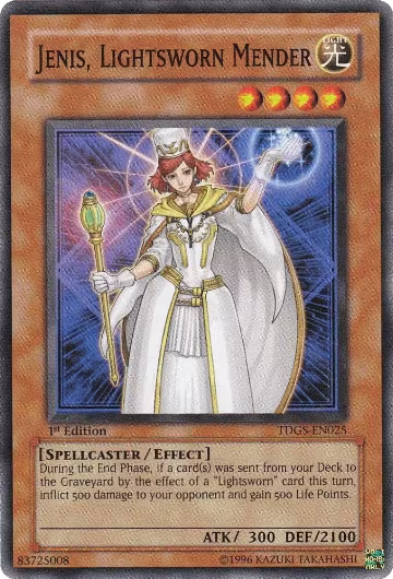 Jenis, Lightsworn Mender (TDGS-EN025), The Duelist Genesis — Yu-Gi-Oh! card price