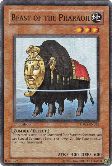 Beast of the Pharaoh (TDGS-EN032), The Duelist Genesis — Yu-Gi-Oh! card price