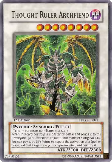 Thought Ruler Archfiend (TDGS-EN044), The Duelist Genesis — Yu-Gi-Oh! card price