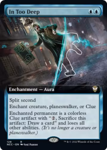 In Too Deep (Extended Art) (128), Commander: Streets of New Capenna — Magic card price