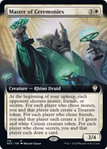Master of Ceremonies (Extended Art) (119), Commander: Streets of New Capenna — Magic card price
