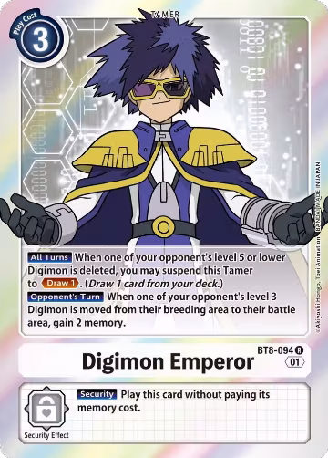Digimon Emperor (BT8-094 R), New Awakening — Digimon card price