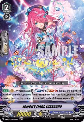 Jewelry Light, Claseena (Hot Stamped) (BSF2022/VGP01SEN 2022), Bushiroad Event Cards — Vanguard card price