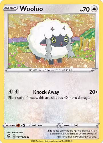 Wooloo - 222/264 (Cosmos Holo) (222/264), Miscellaneous Cards & Products — Pokémon card price