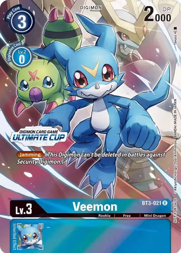 Veemon - BT3-021 (Ultimate Cup 2022) (BT3-021 R), Release Special Booster 1.0 — Digimon card price