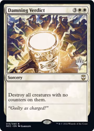 Damning Verdict (15), Promo Pack: Streets of New Capenna — Magic card price