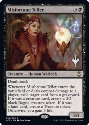 Misfortune Teller (38), Promo Pack: Streets of New Capenna — Magic card price