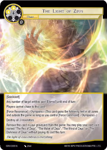 The Light of Zeus (GRV-006), Game of Gods: Revolution — Force of Will card price