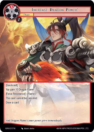 Increase Dragon Power! (GRV-017), Game of Gods: Revolution — Force of Will card price