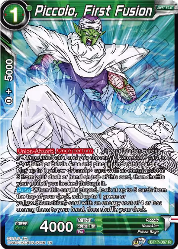 Piccolo, First Fusion (BT17-067), Ultimate Squad — DB Super card price