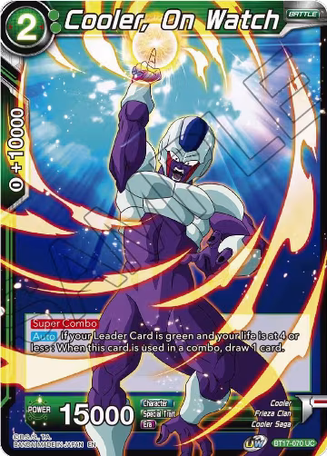 Cooler, On Watch (BT17-070), Ultimate Squad — DB Super card price