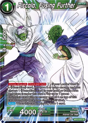 Piccolo, Fusing Further (BT17-077), Ultimate Squad — DB Super card price
